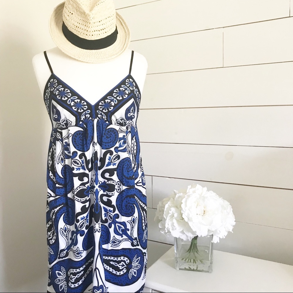 Trulli • Blue and Black Paisley Sundress